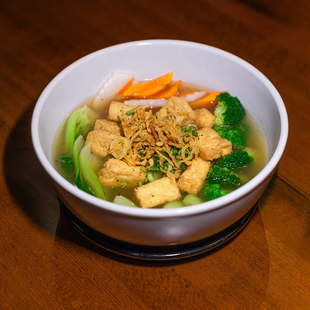 Vegetable Noodle Soup with Tofu.