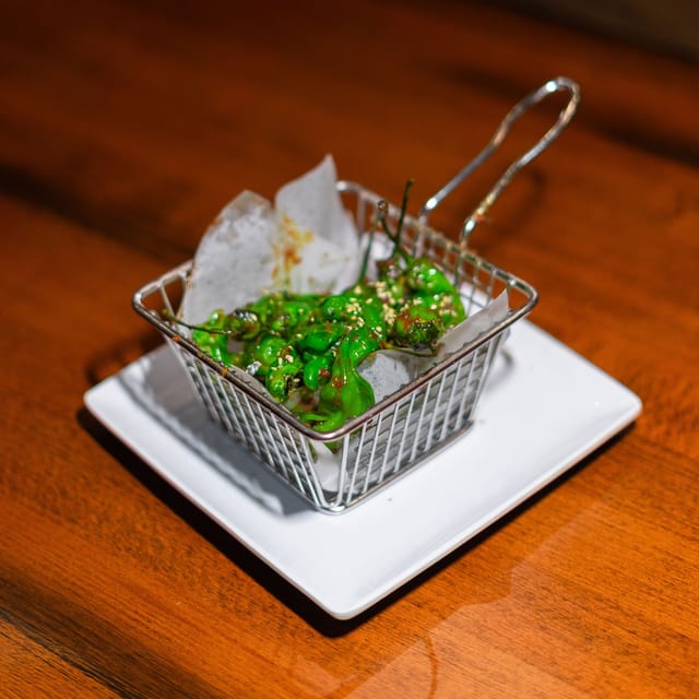 Miso Garlic Shishito Peppers.